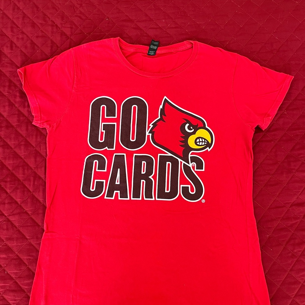 Gildan Bright Red 'Go Cards' Graphic Tee